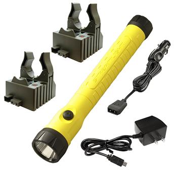 Streamlight PolyStinger LED HAZ-LO - AC/DC Charger Cords - 2 Bases - Yellow