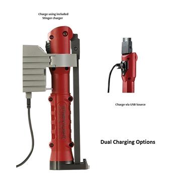 Streamlight Stinger Switchblade work light provides dual charging options