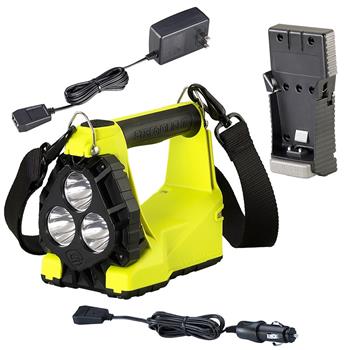 Streamlight Yellow Vulcan® 180 HAZ-LO® Lantern AC/DC cords and charger rack