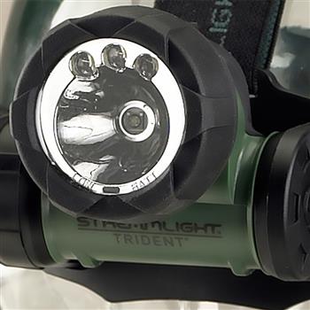 Streamlight Trident LED Headlamp features a white C4® LED and two ultra-bright white LEDs