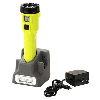 Yellow Streamlight Dualie® Rechargeable LED Flashlight with AC charge cord and one base
