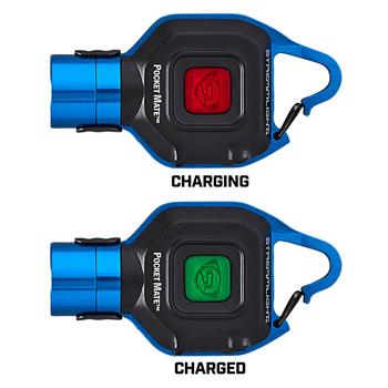 Streamlight Pocket Mate USB Flashlight has a battery indicator in the switch