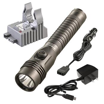 Streamlight Strion DS HL rechargeable flashlight with AC/DC charge cords and one base