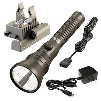 Streamlight Strion DS HPL Rechargeable flashlight with AC/DC charge cords and PiggyBack base