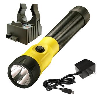 Yellow Streamlight PolyStinger LED Rechargeable Flashlight with AC Charge Cord and 1 Base